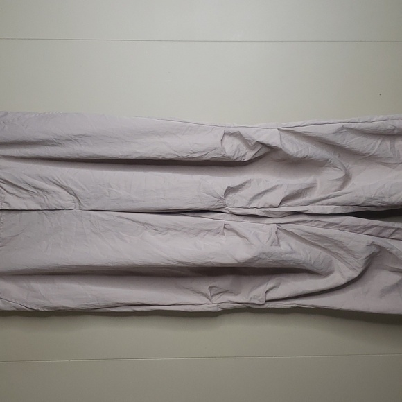 Women's Straight Relaxed High Rise Ankle Parachute Pants Tan 14 A New Day - Picture 6 of 9